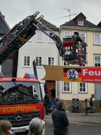 Vorf�hrung der neuen Drehleiter