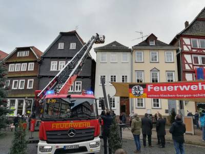 Vorf�hrung der neuen Drehleiter